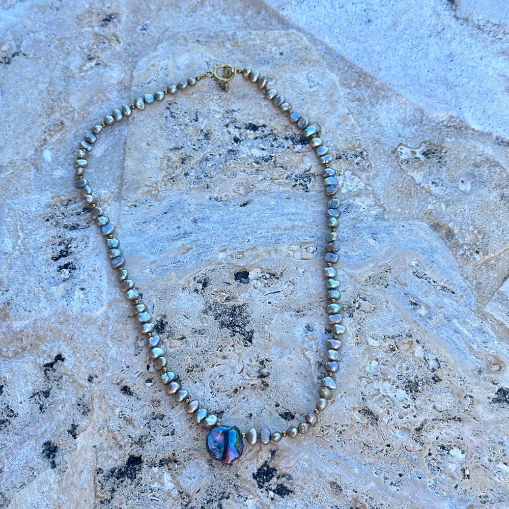 Grey Pearls Necklace